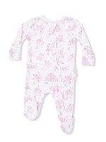 PUPPY TOILE PINK 2 WAY ZIPPER FOOTIE