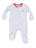 BASEBALL STRIPE 2 WAY ZIPPER FOOTIE