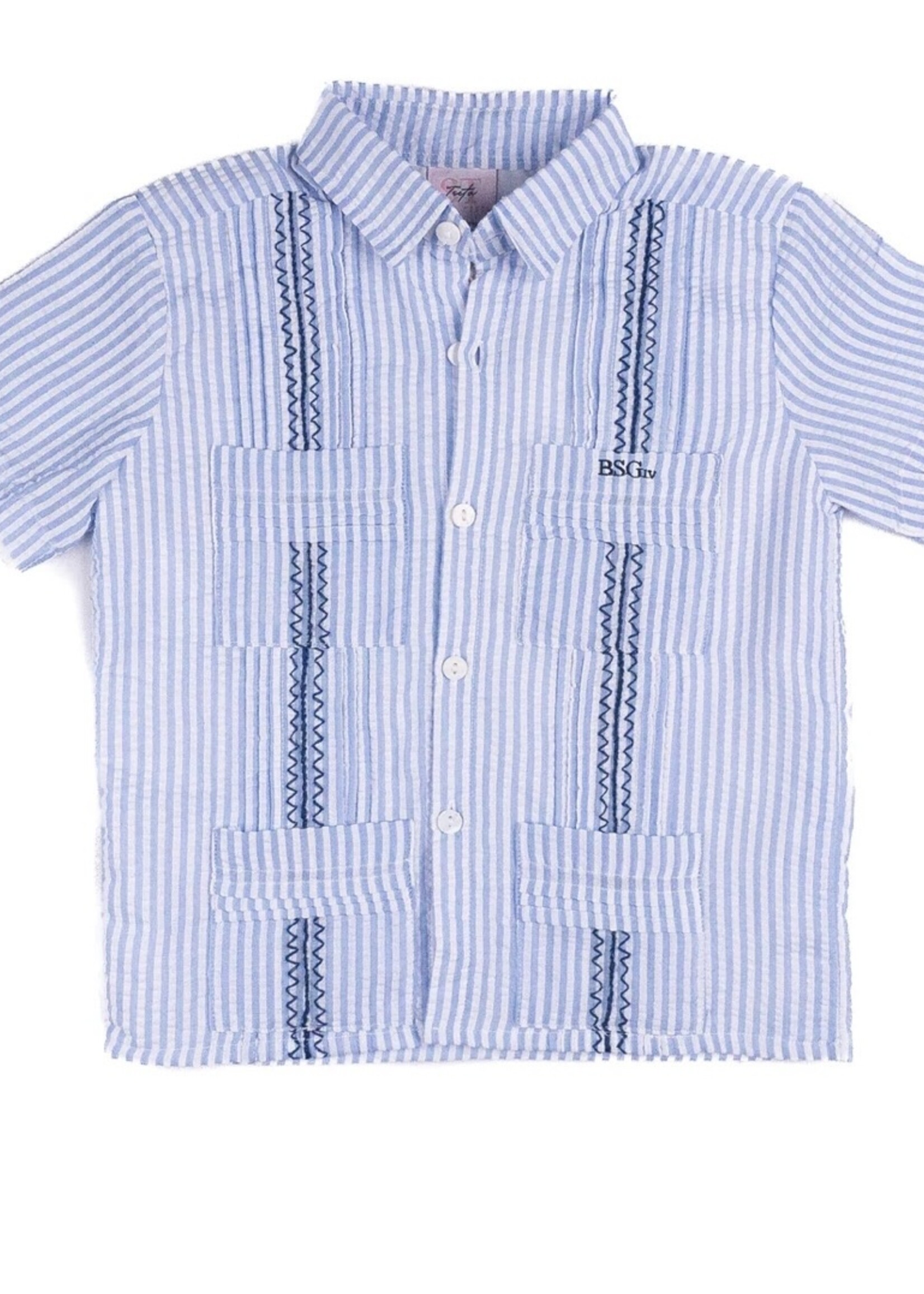 BLUE FIESTA GUAYABERA