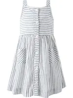 NAVY STRIPE BUTTON FRONT SUNDRESS