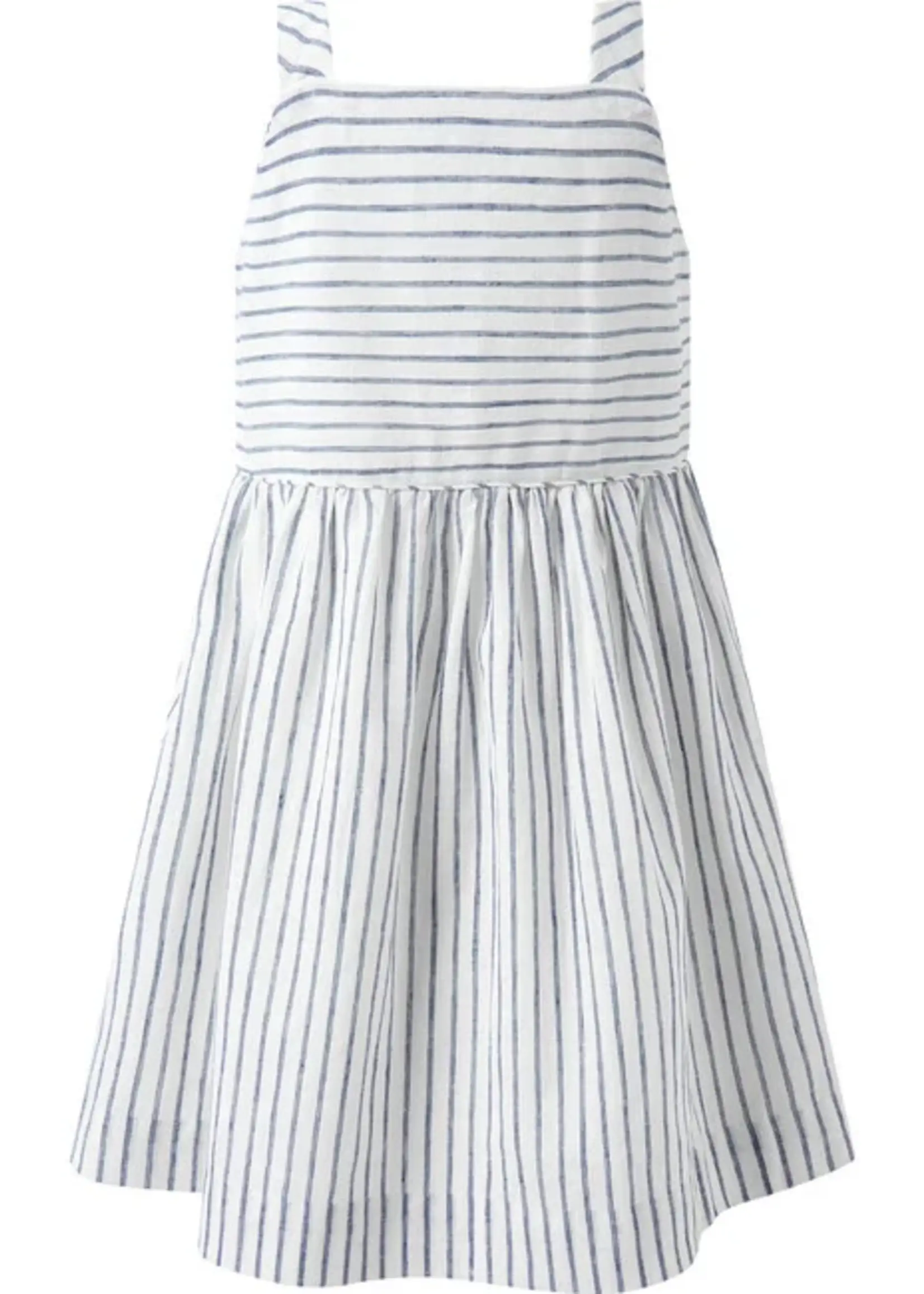 NAVY STRIPE BUTTON FRONT SUNDRESS