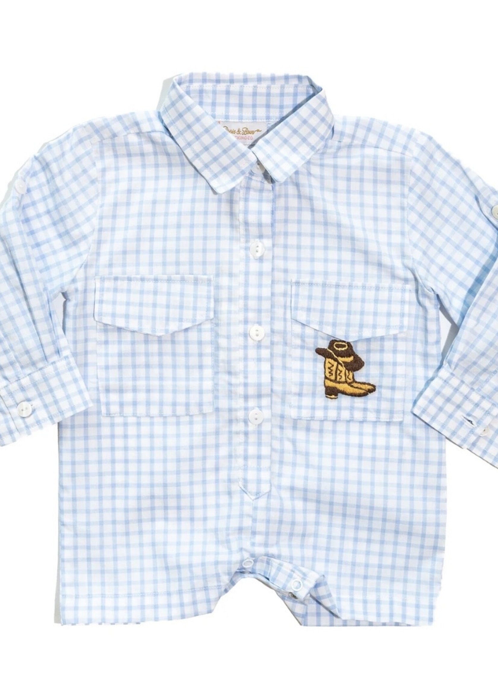 COWBOY BOOT FISHING ROMPER