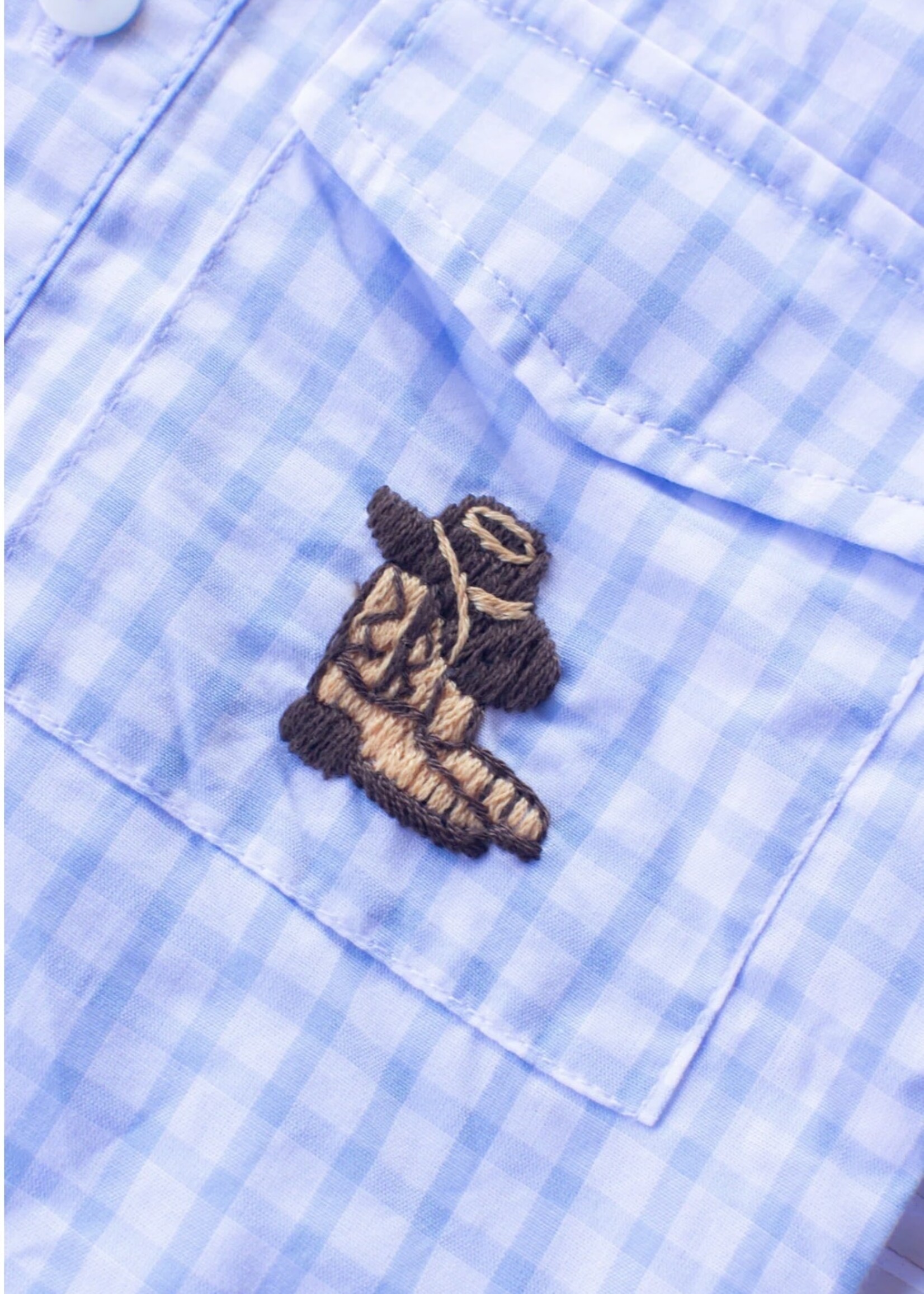 COWBOY BOOT FISHING ROMPER