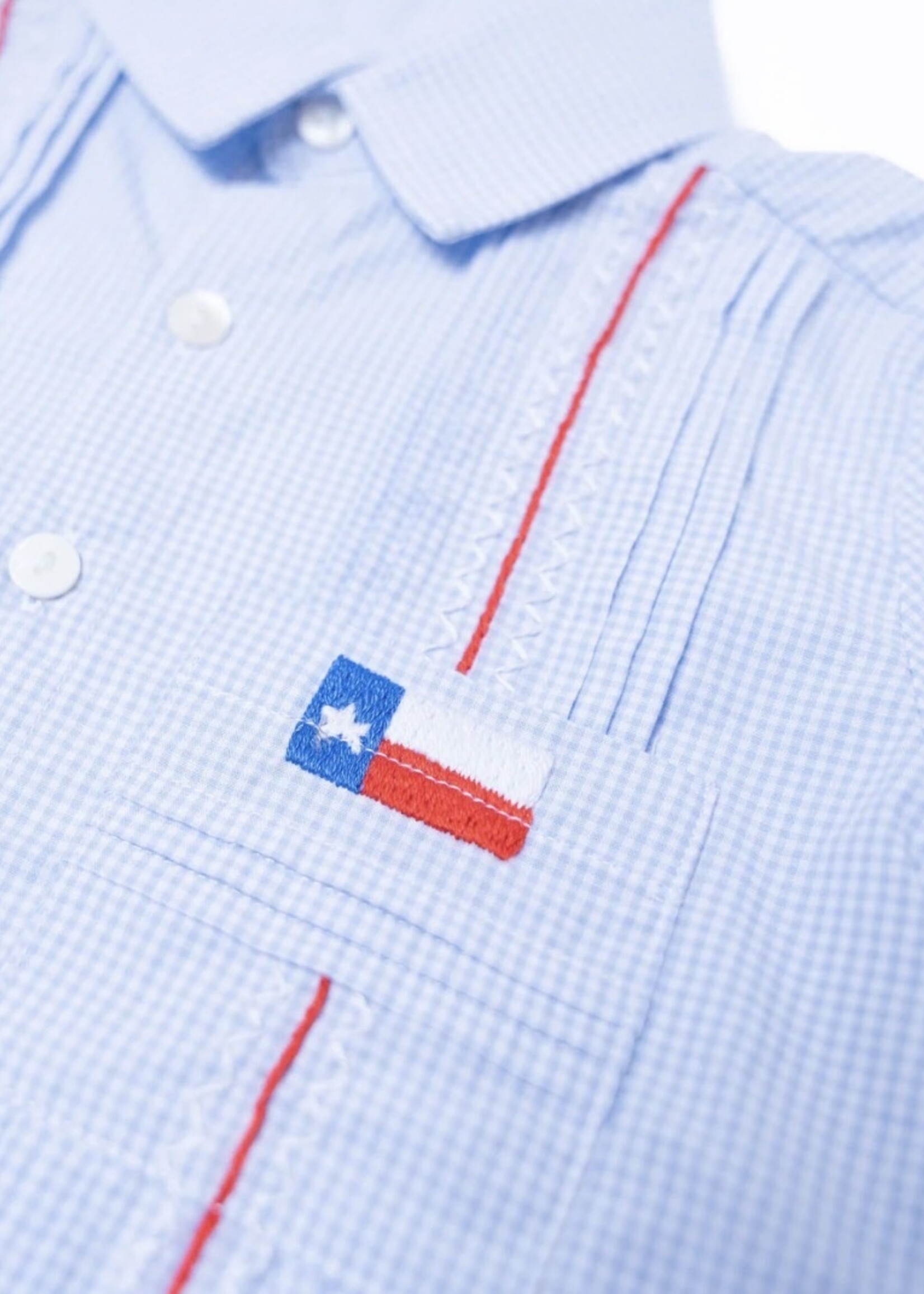 TEXAS FLAG GUAYABERA ROMPER
