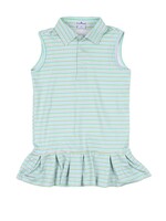 SHERBET STRIPE PERFORMANCE POLO DRESS