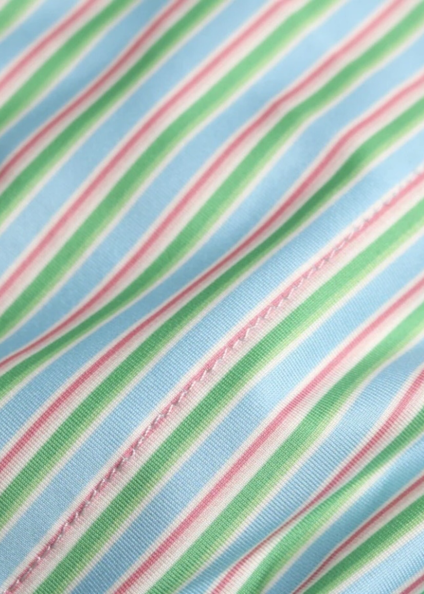 SHERBET STRIPE PERFORMANCE POLO ROMPER