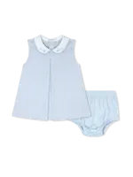 PALMER BLUE PIMA COLLIER DIAPER SET