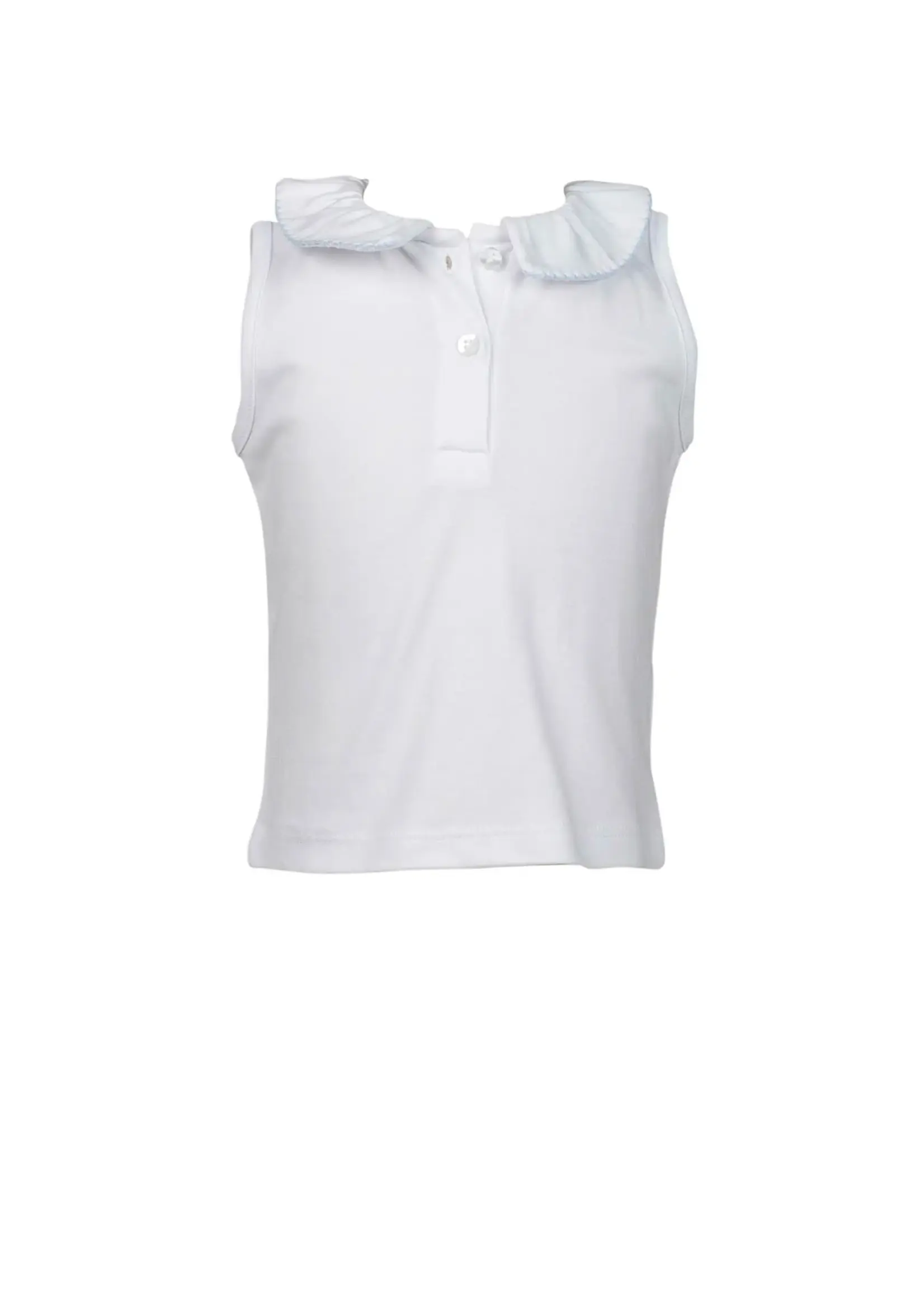 GIRL SHIRTS S/L W/LT. BLUE TRIM