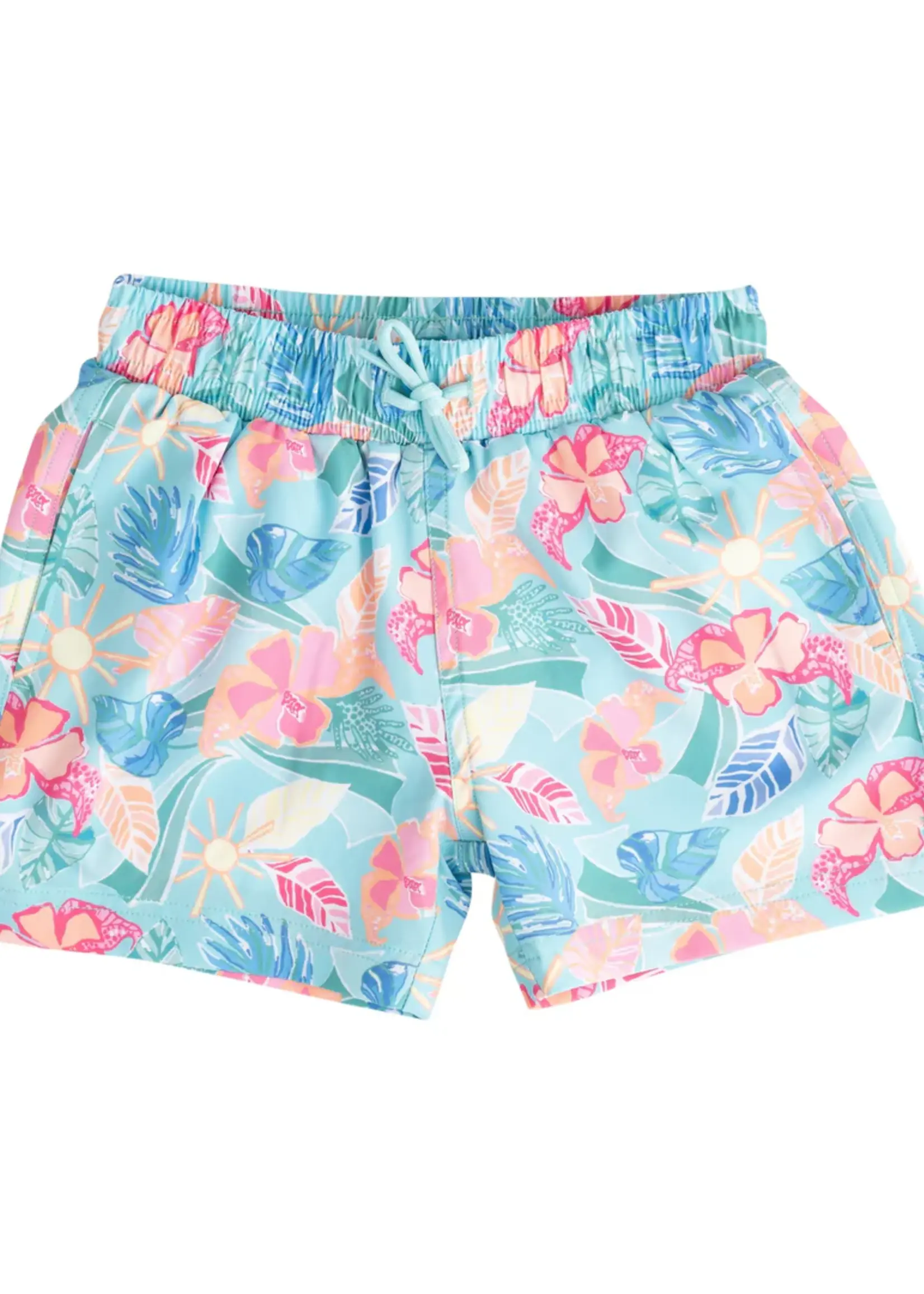 PALM PARADISE PRINT SWIM TRUNK