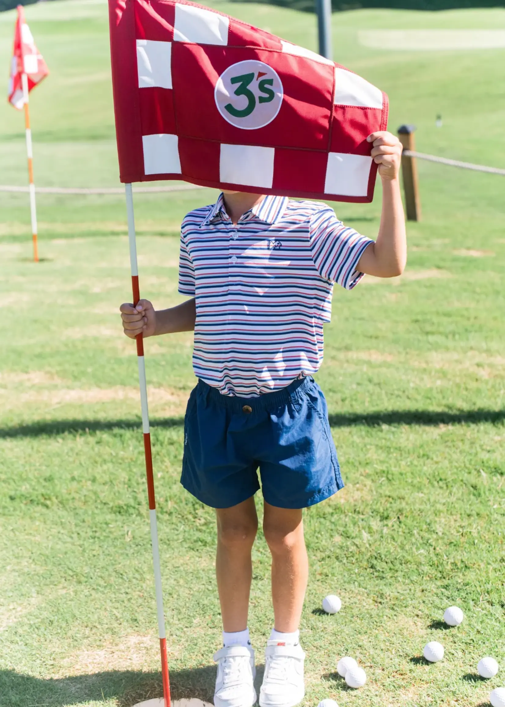 NAVY PEONY PERFORMANCE SHORT