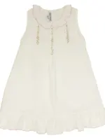 EMBROIDERED FLOWER VINE WHITE GOWN
