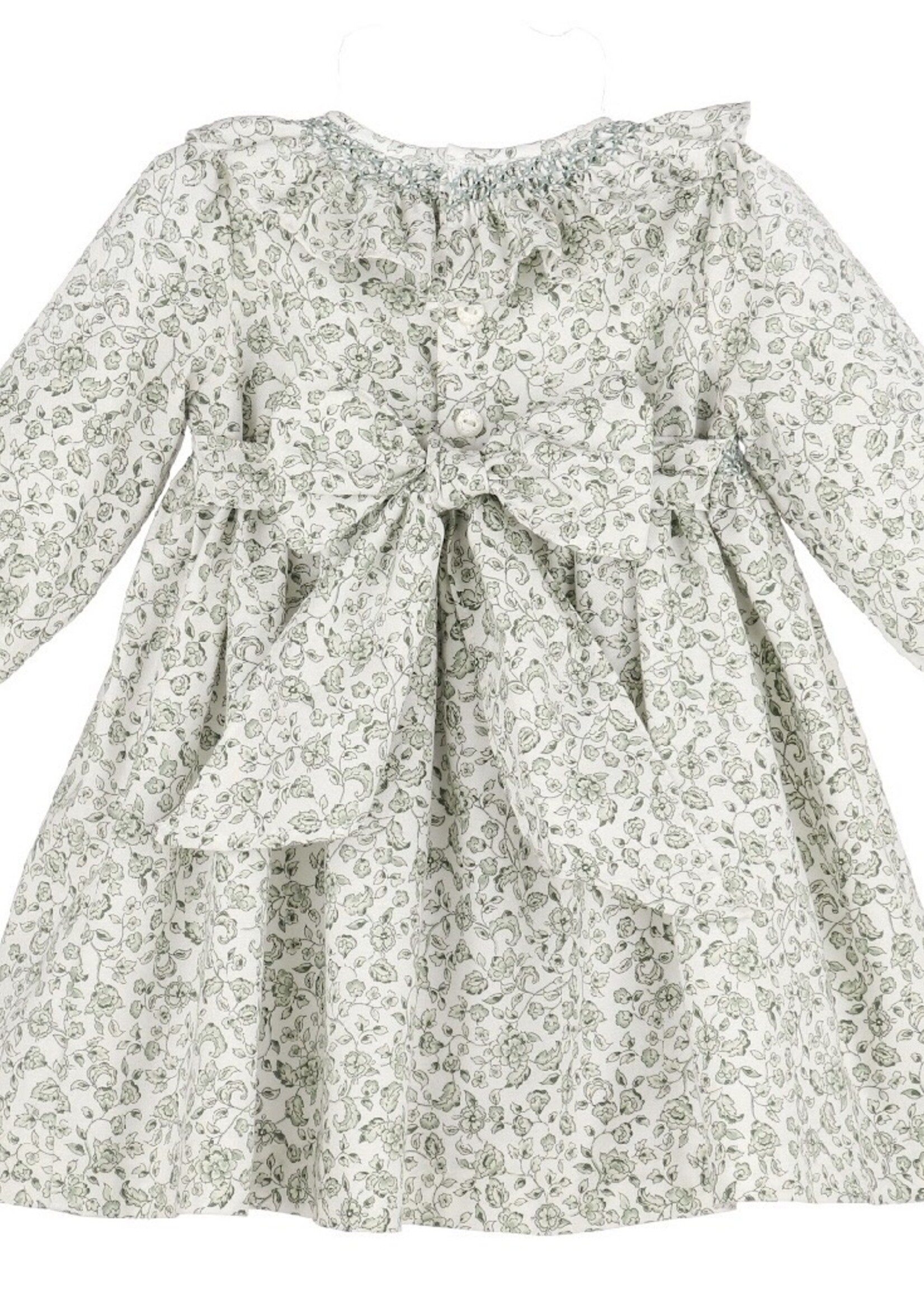GREEN HEIRLOOM FLORAL DRESS