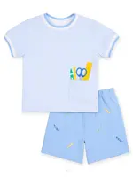 KNIT SHORT SET WITH SCHOOL SUPPLIES