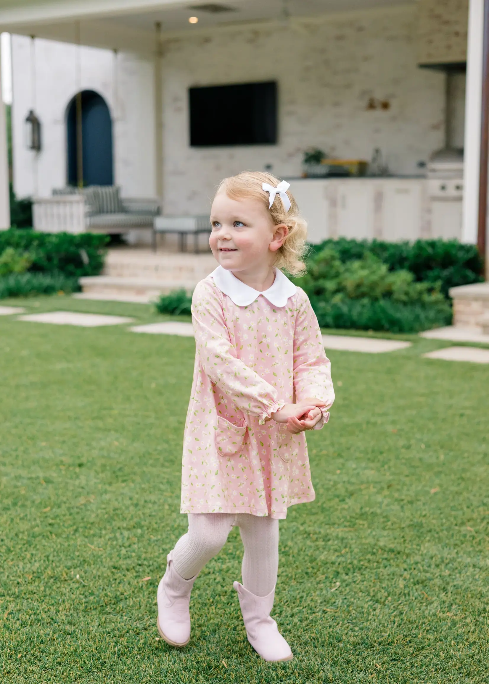 PINK PETAL FLORAL DRESS