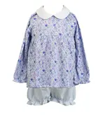 BLUE FLORAL BLOOMER SET