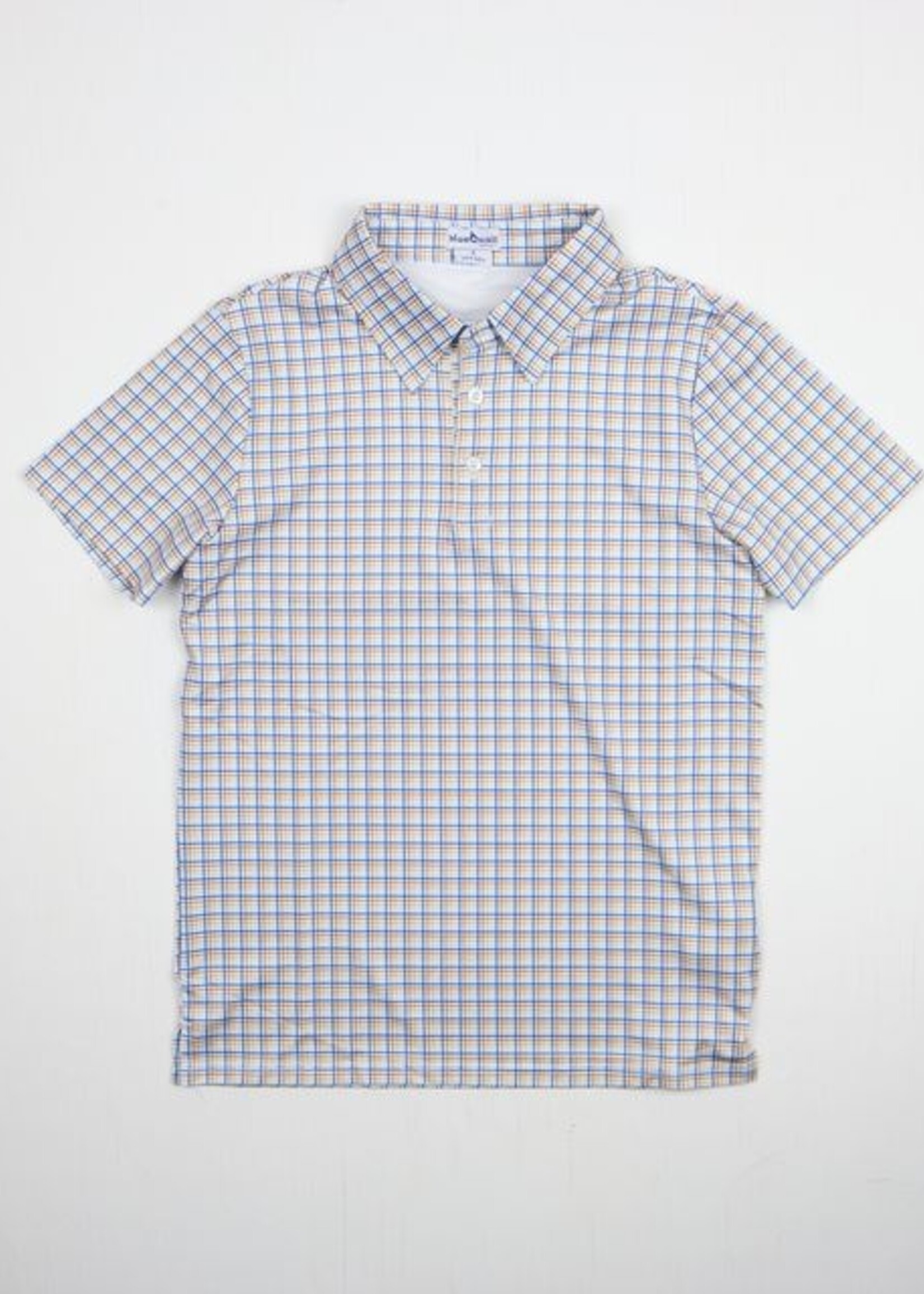 BRAZOS PLAID PERFORMANCE POLO SHIRT