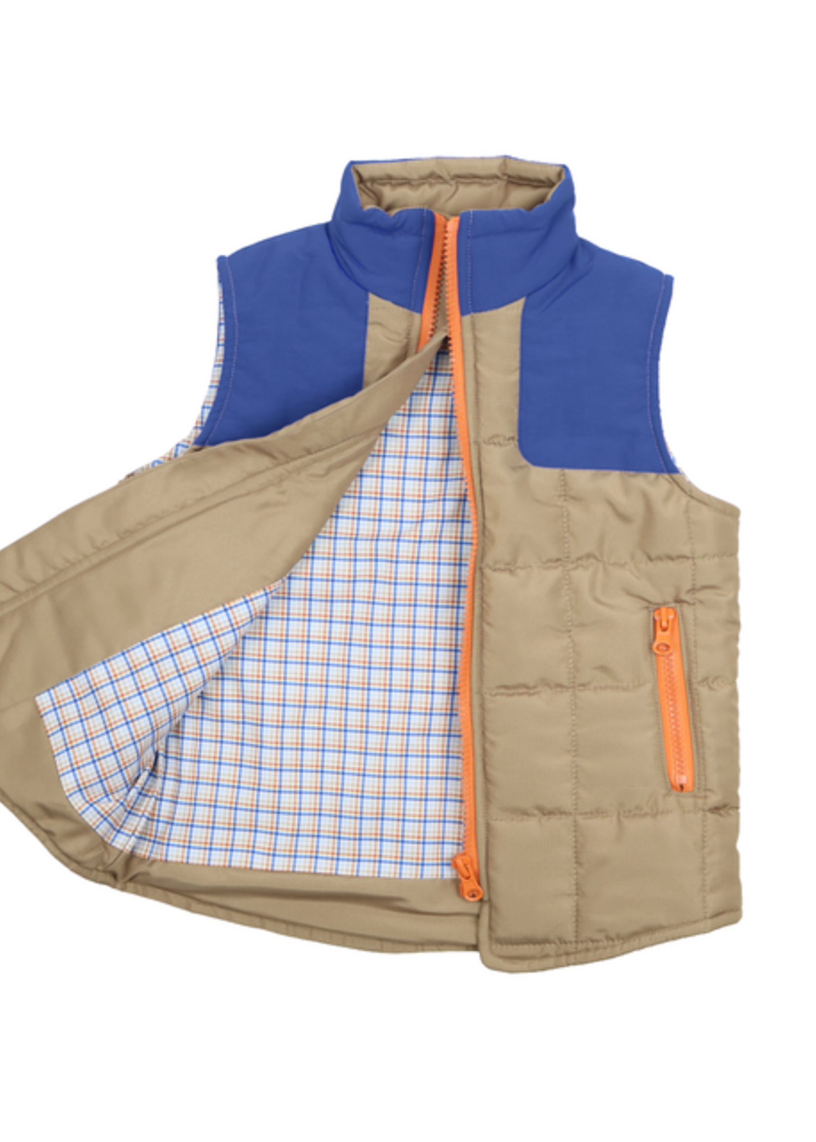 BRAZOS PLAID QUILTED VEST