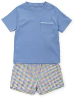 HARVEST GINGHAM WALKER SHORT SET