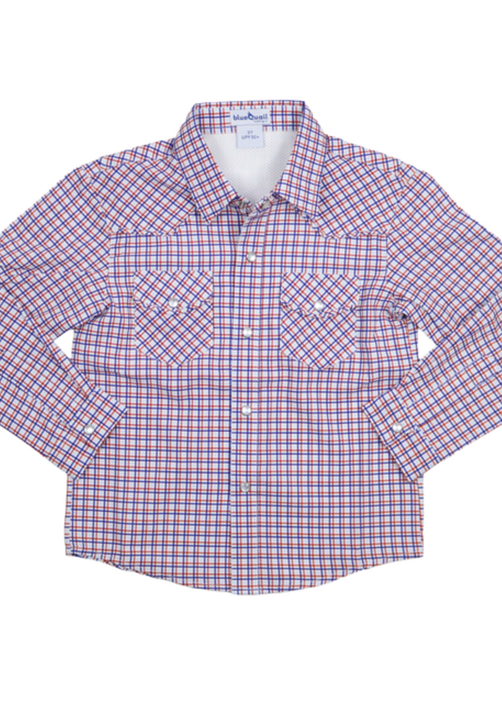 TRINITY PLAID PEARL SNAP SHIRT