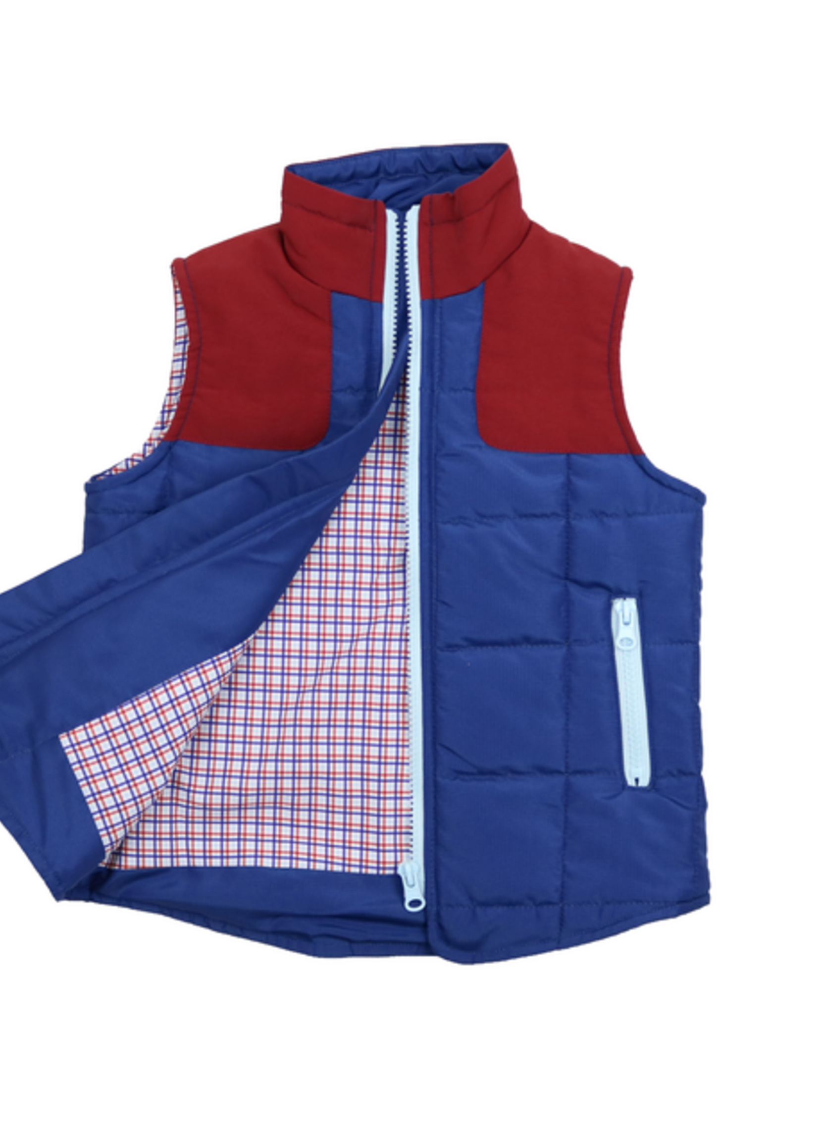 TRINITY PLAID QUILTED VEST