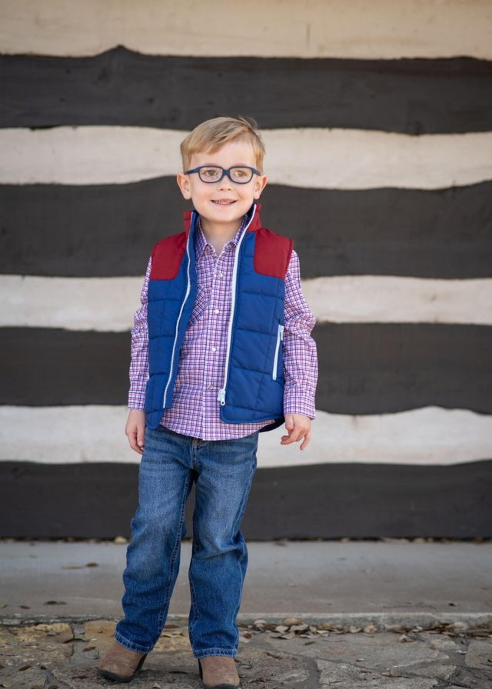 TRINITY PLAID QUILTED VEST