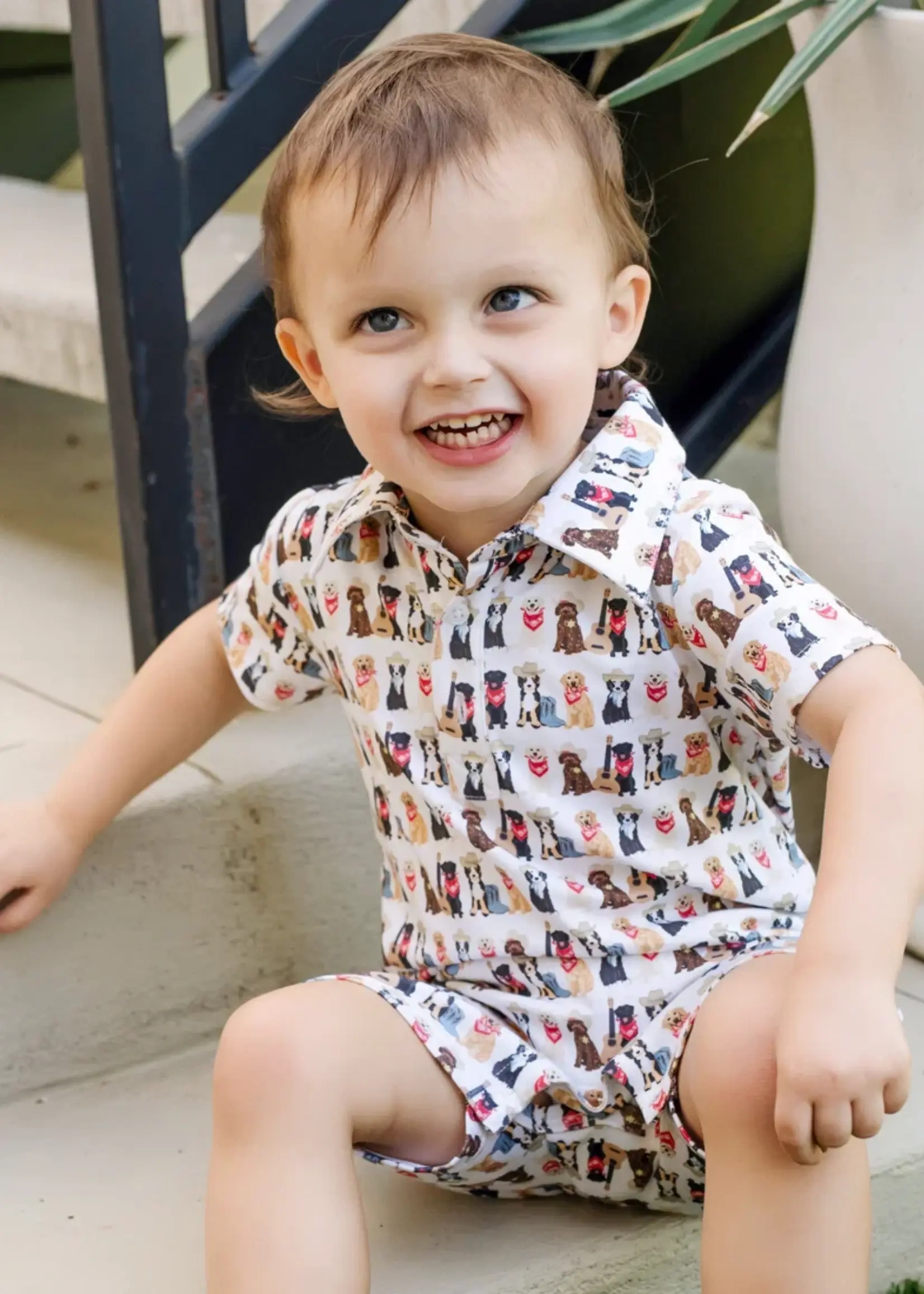 WESTERN PUPS TRIPP POLO SHORTALL