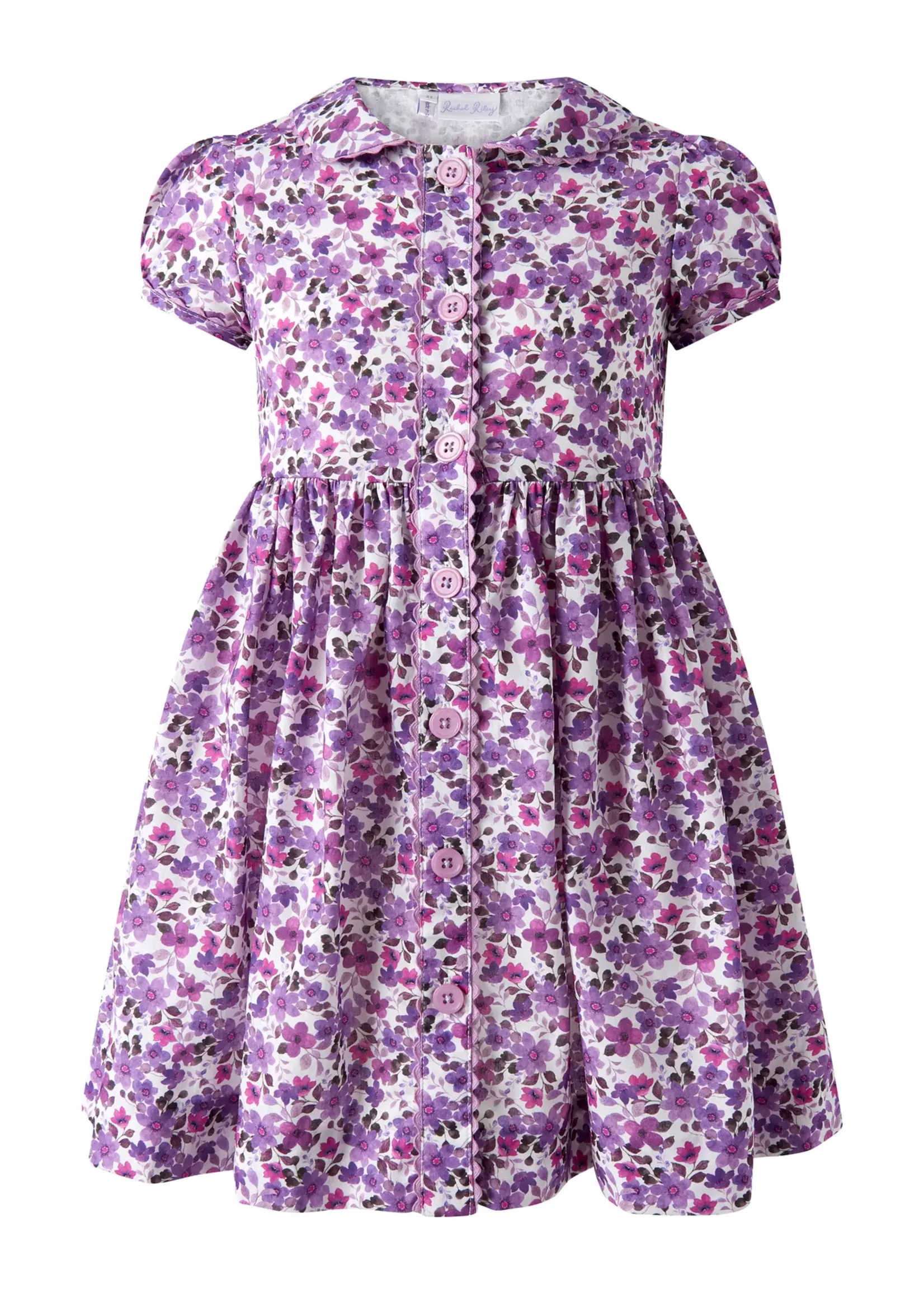 VIOLET BUTTON FRONT DRESS