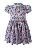 BLUE POPPY JERSEY DRESS