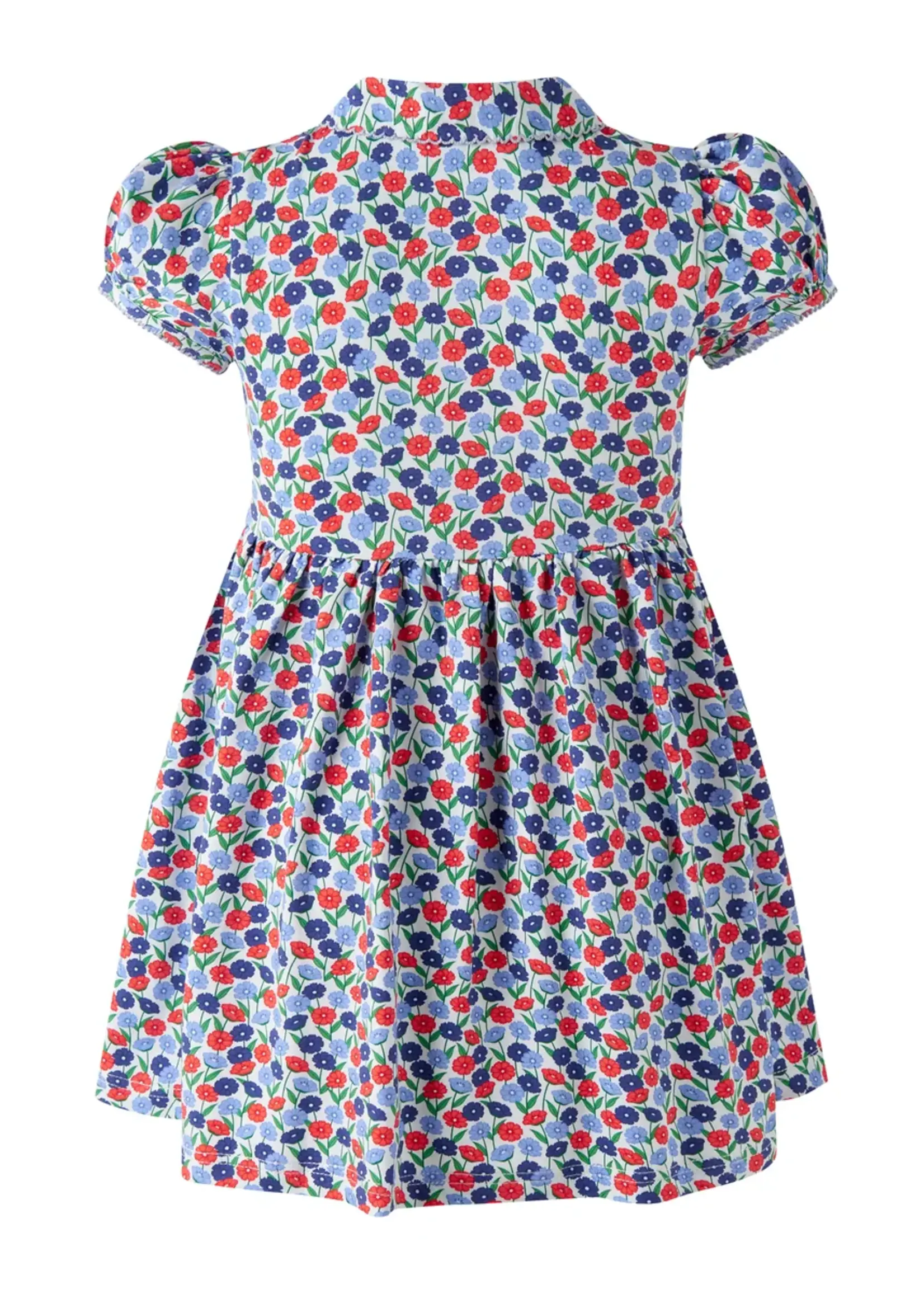 BLUE POPPY JERSEY DRESS