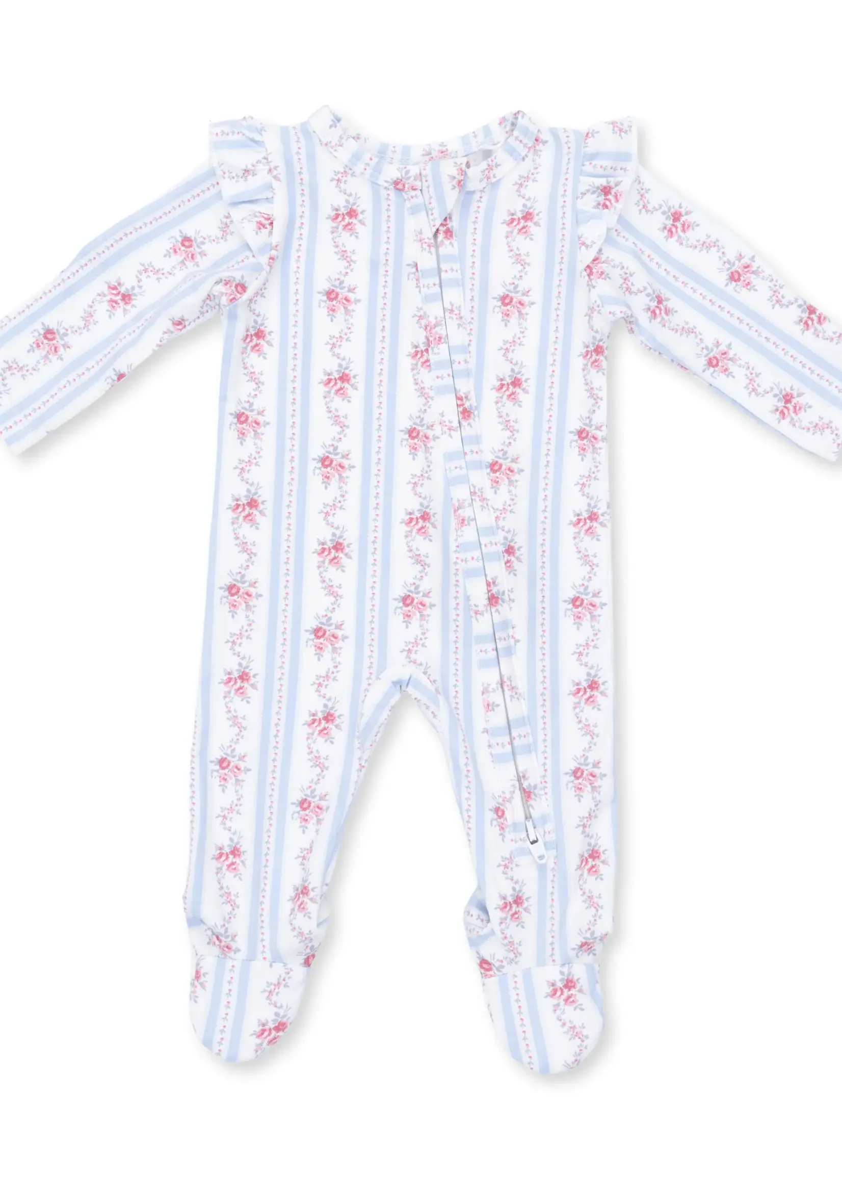 Angel Dear ANNA FLORAL STRIPE FOOTIE