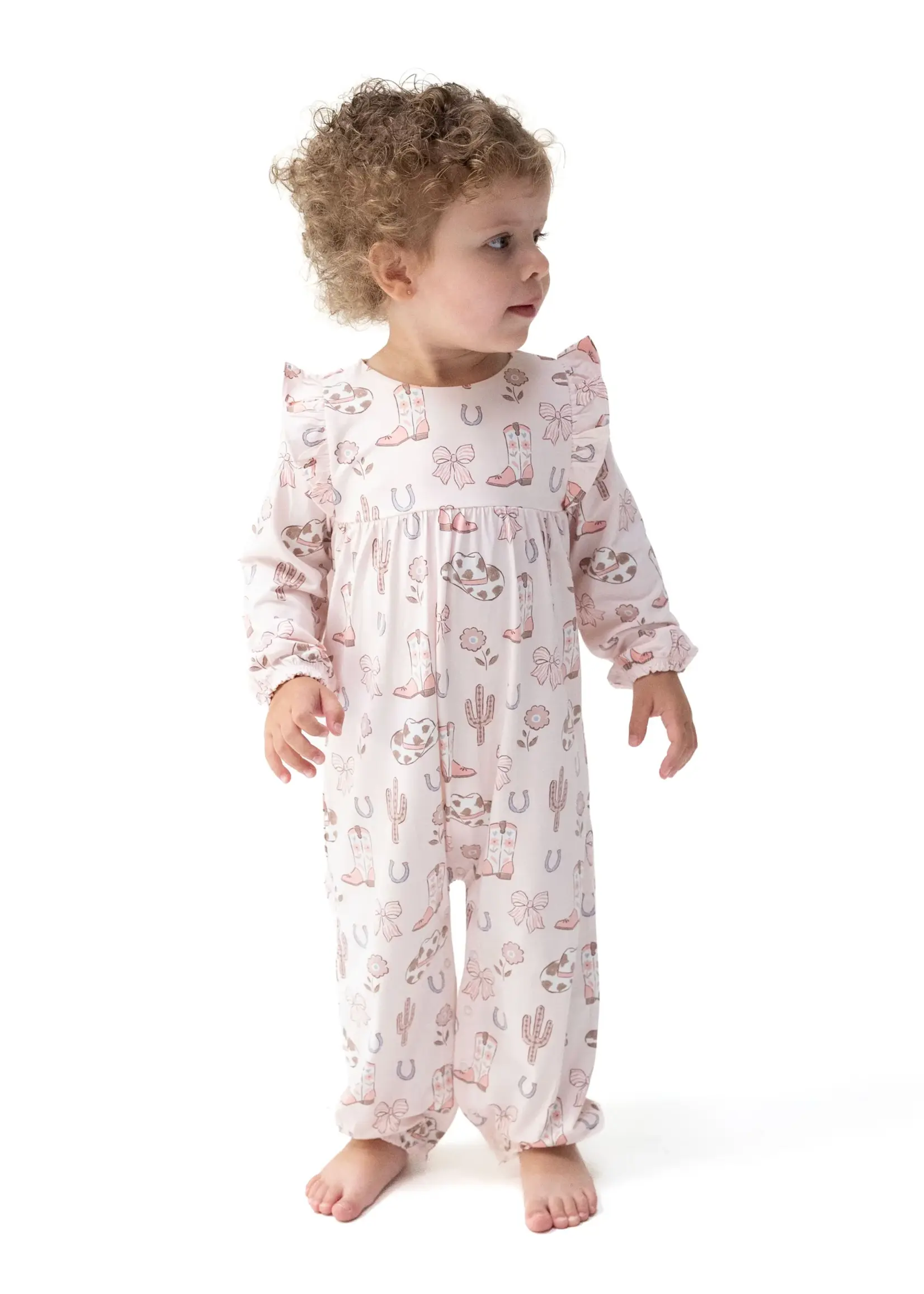 Angel Dear COWGIRL BOOTS AND BOWS ROMPER