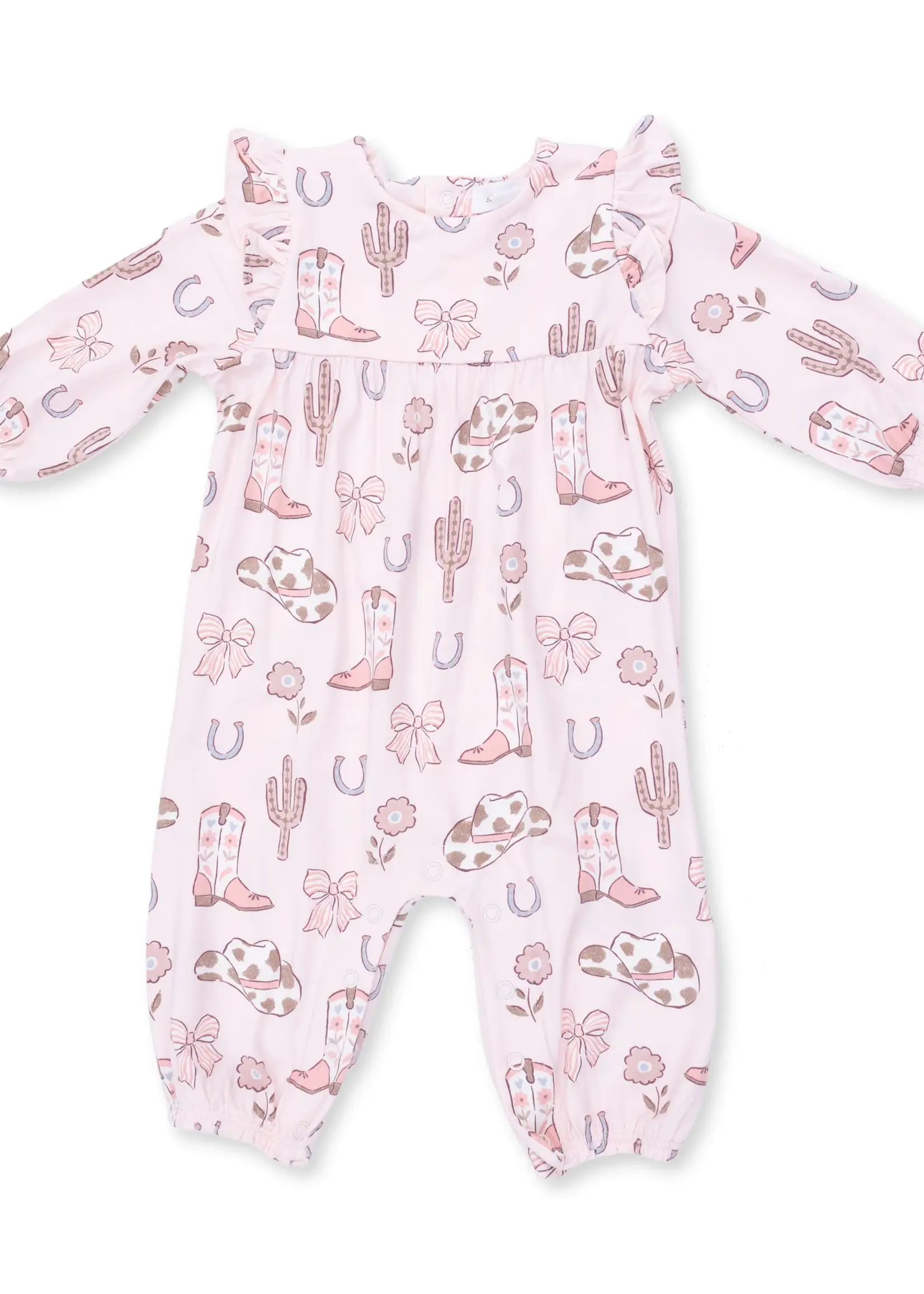 Angel Dear COWGIRL BOOTS AND BOWS ROMPER