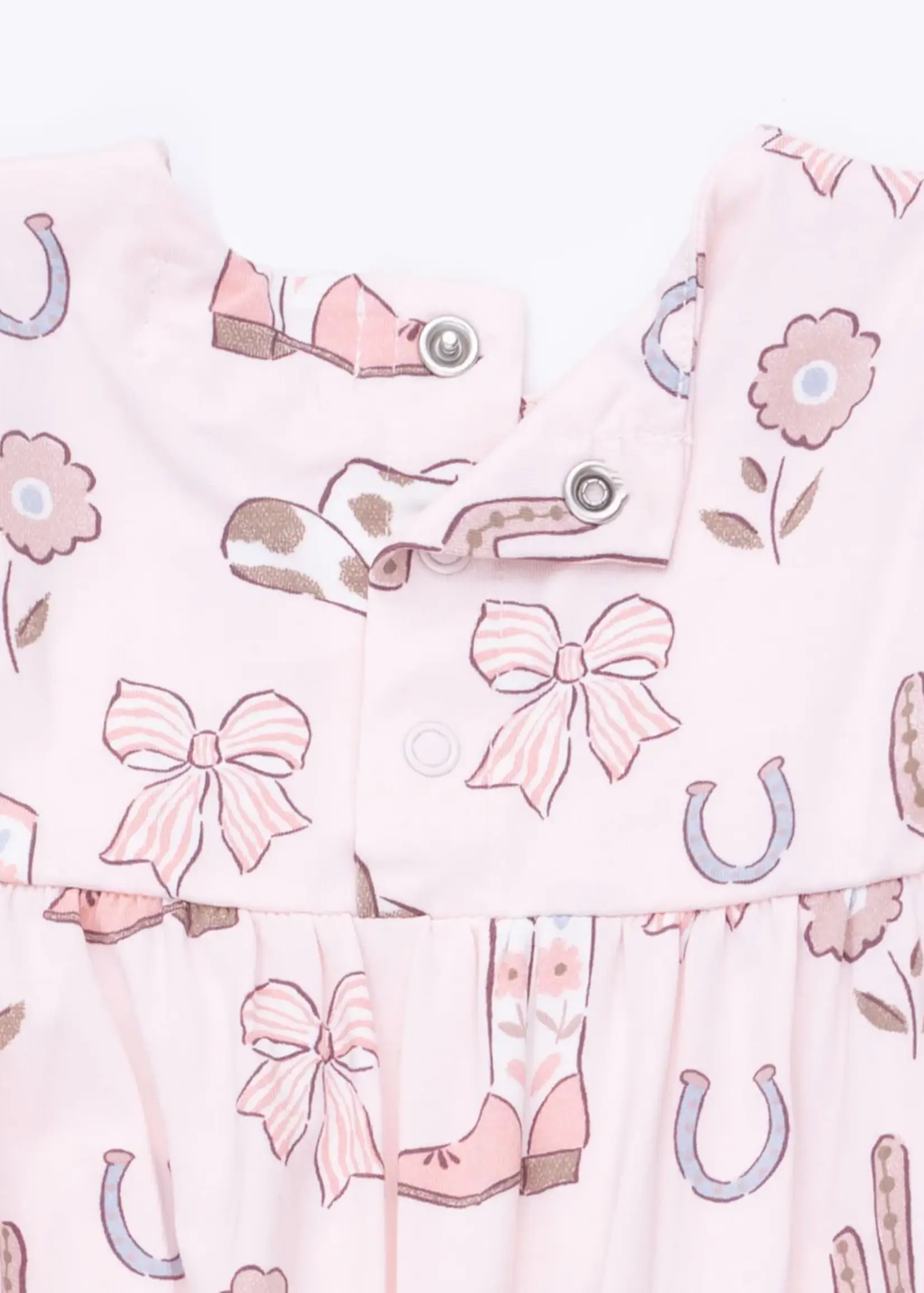 Angel Dear COWGIRL BOOTS AND BOWS ROMPER