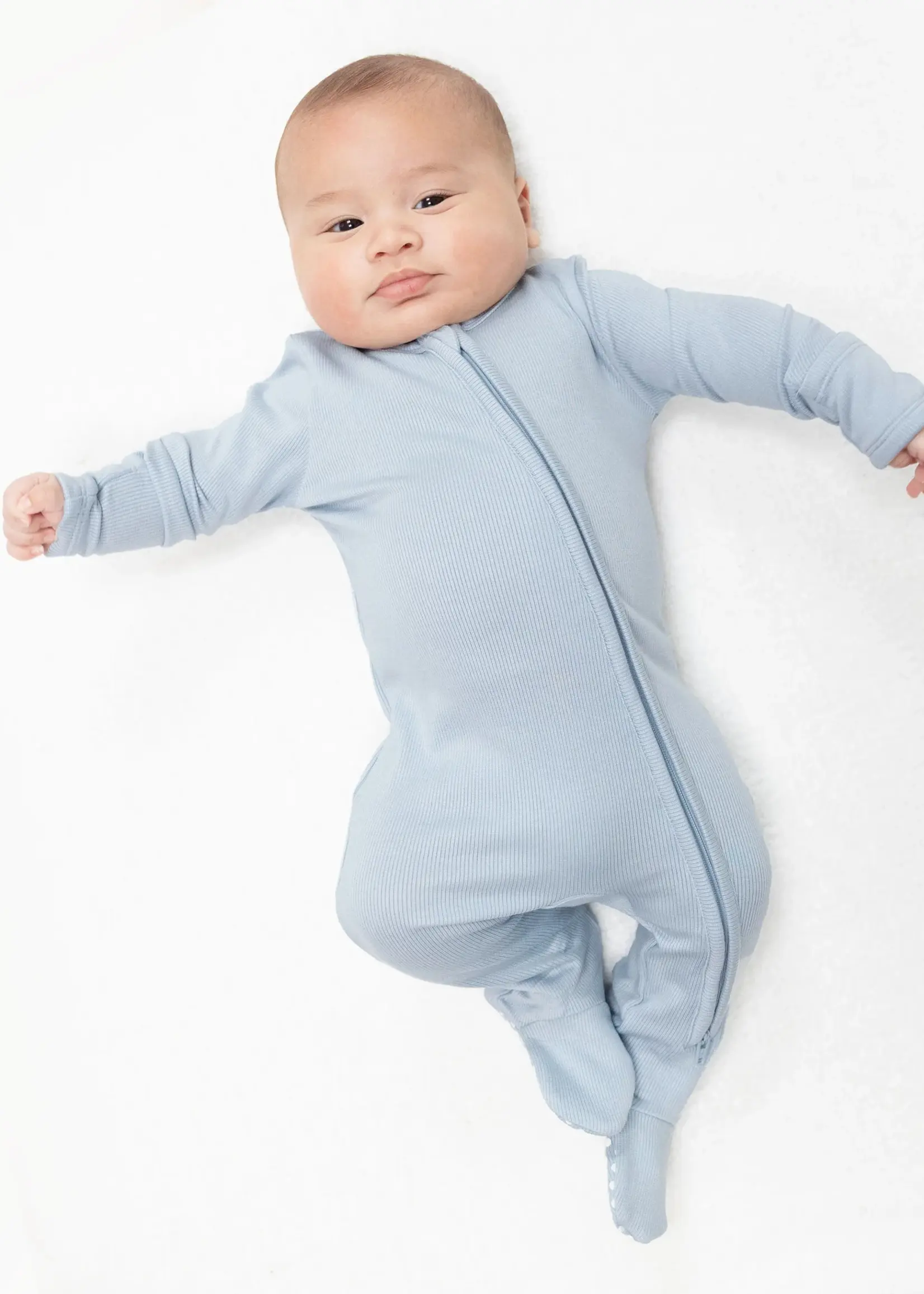 Angel Dear SOLID SHEER BLUE FOOTIE