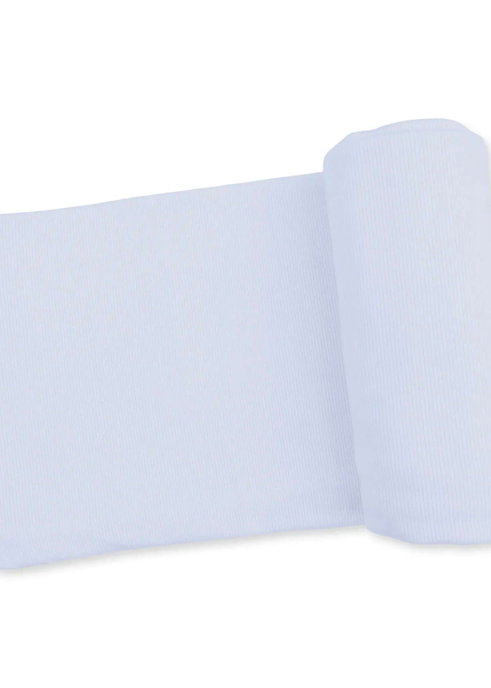 Angel Dear SOLID SHEER BLUE RIB SWADDLE BLANKET