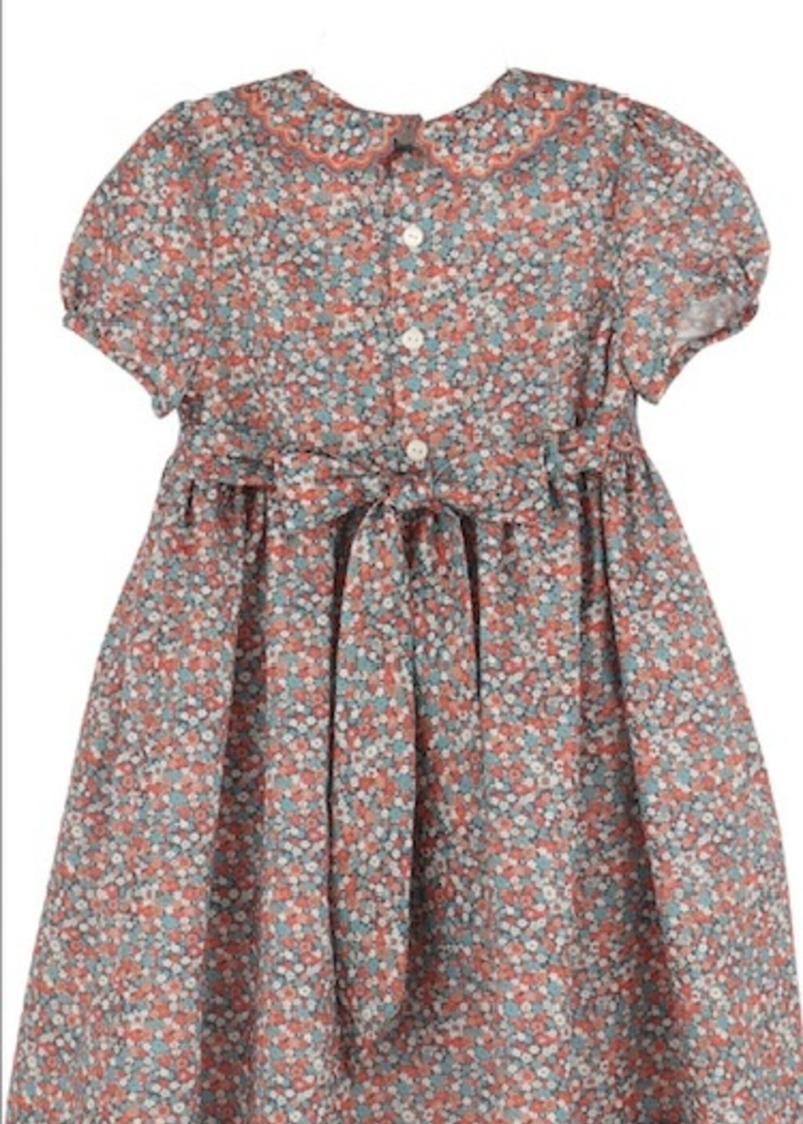 BLUE FLORAL VINTAGE DRESS