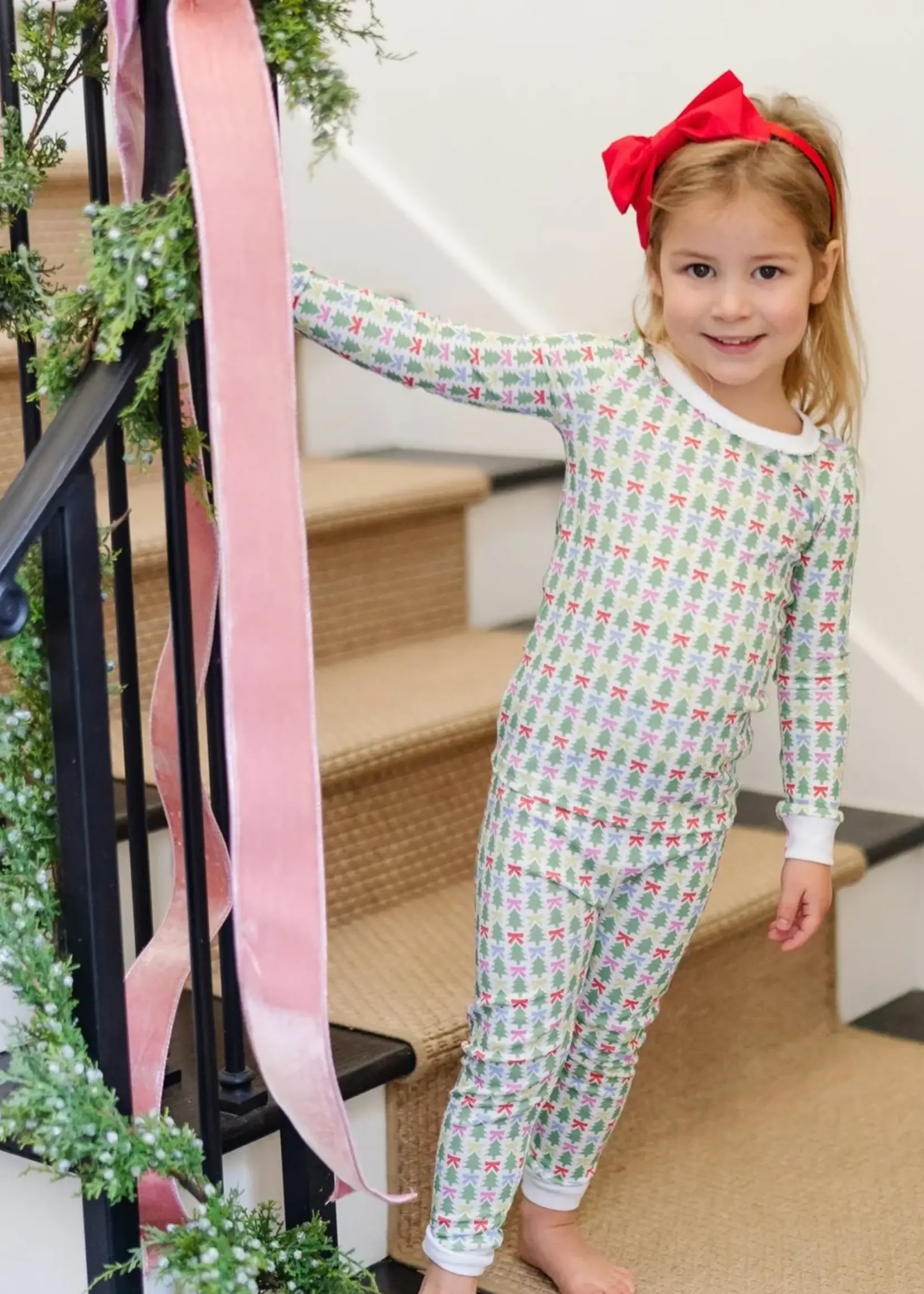 TREE TOPPER BOWS AVA PAJAMA PANT SET
