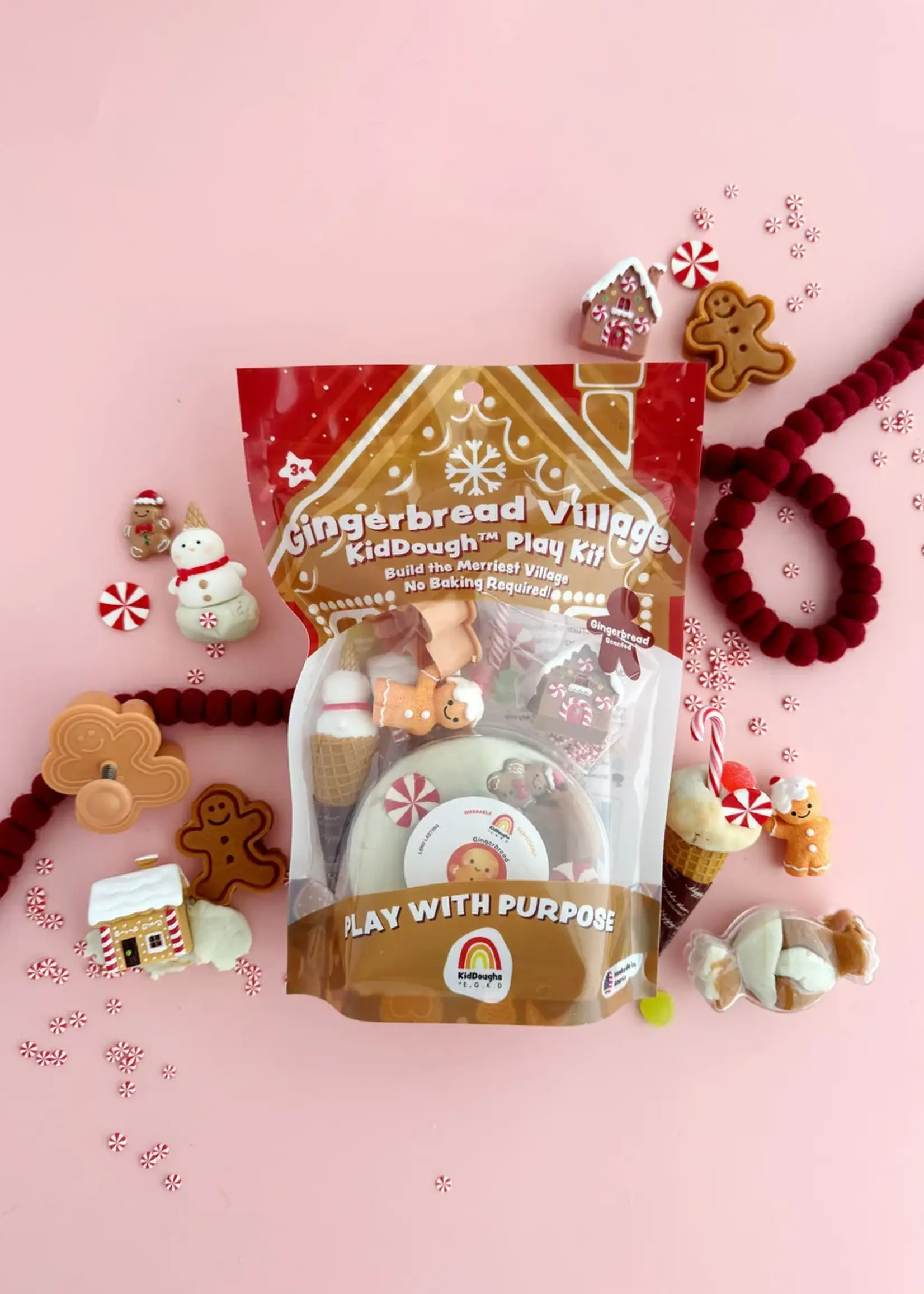GINGERBREAD VILLAGE KIDOUGH PLAY KIT