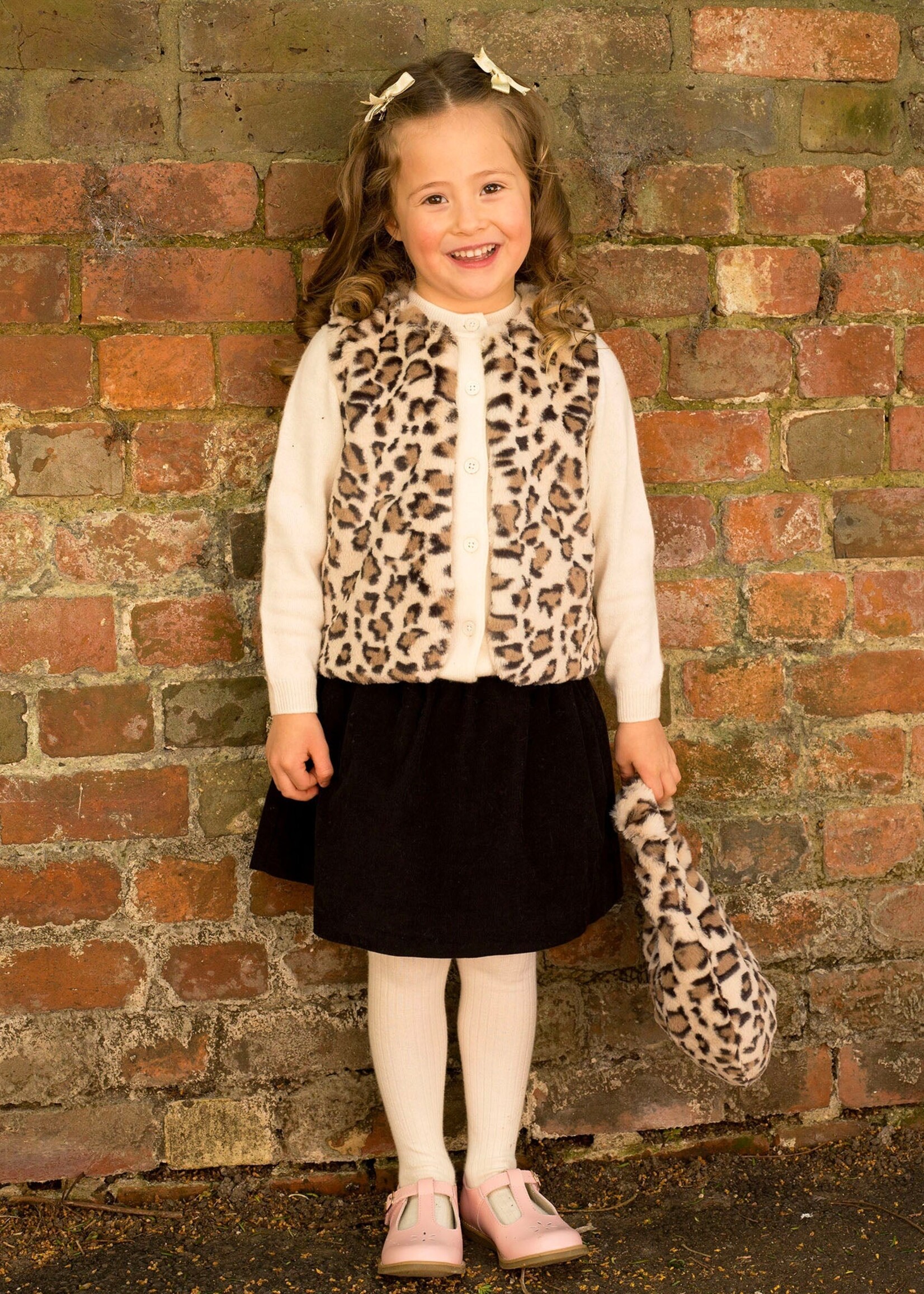 BROWN LEOPARD FAUX FUR VEST