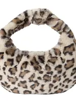 BROWN LEOPARD FAUX FUR BAG
