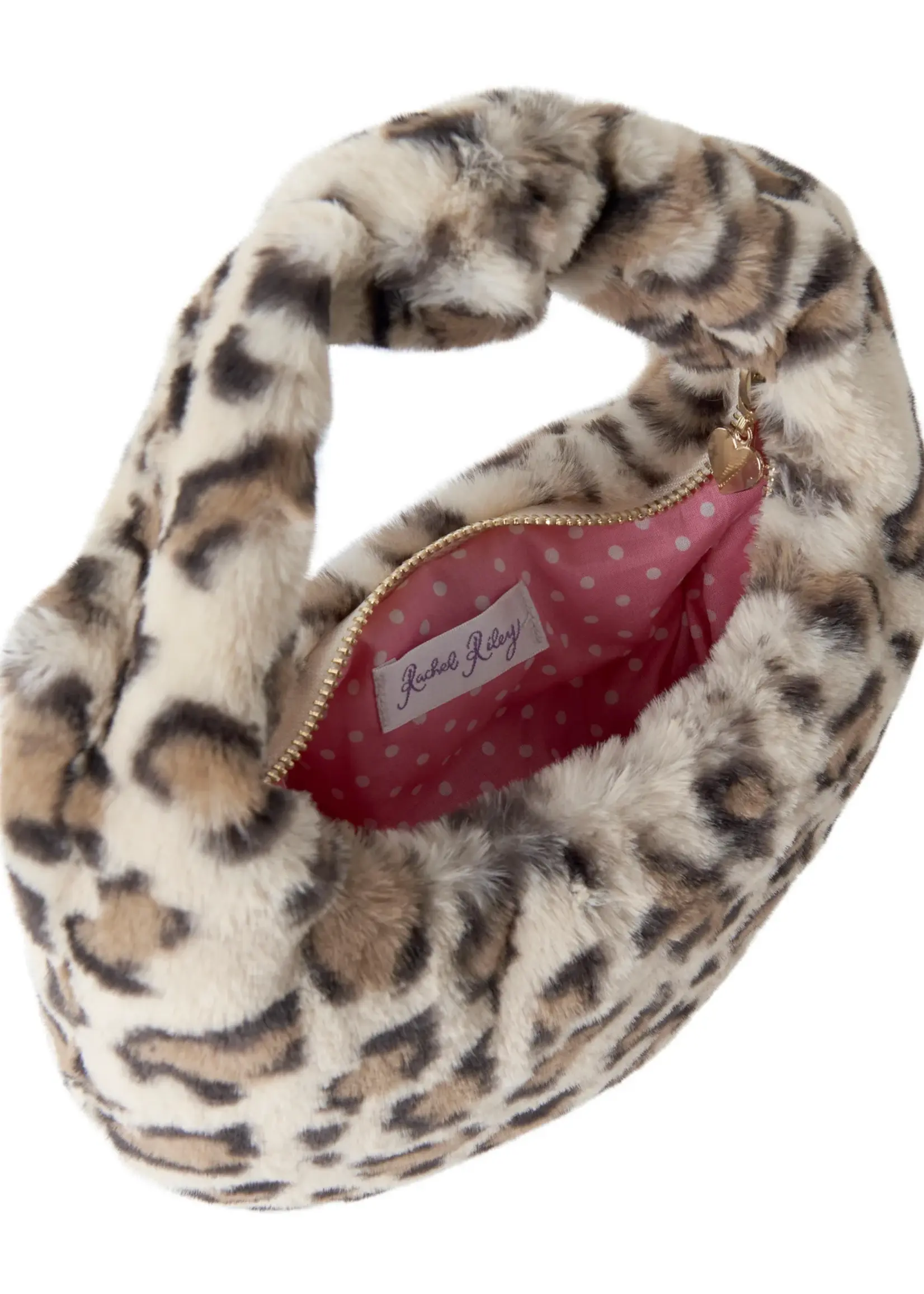 BROWN LEOPARD FAUX FUR BAG