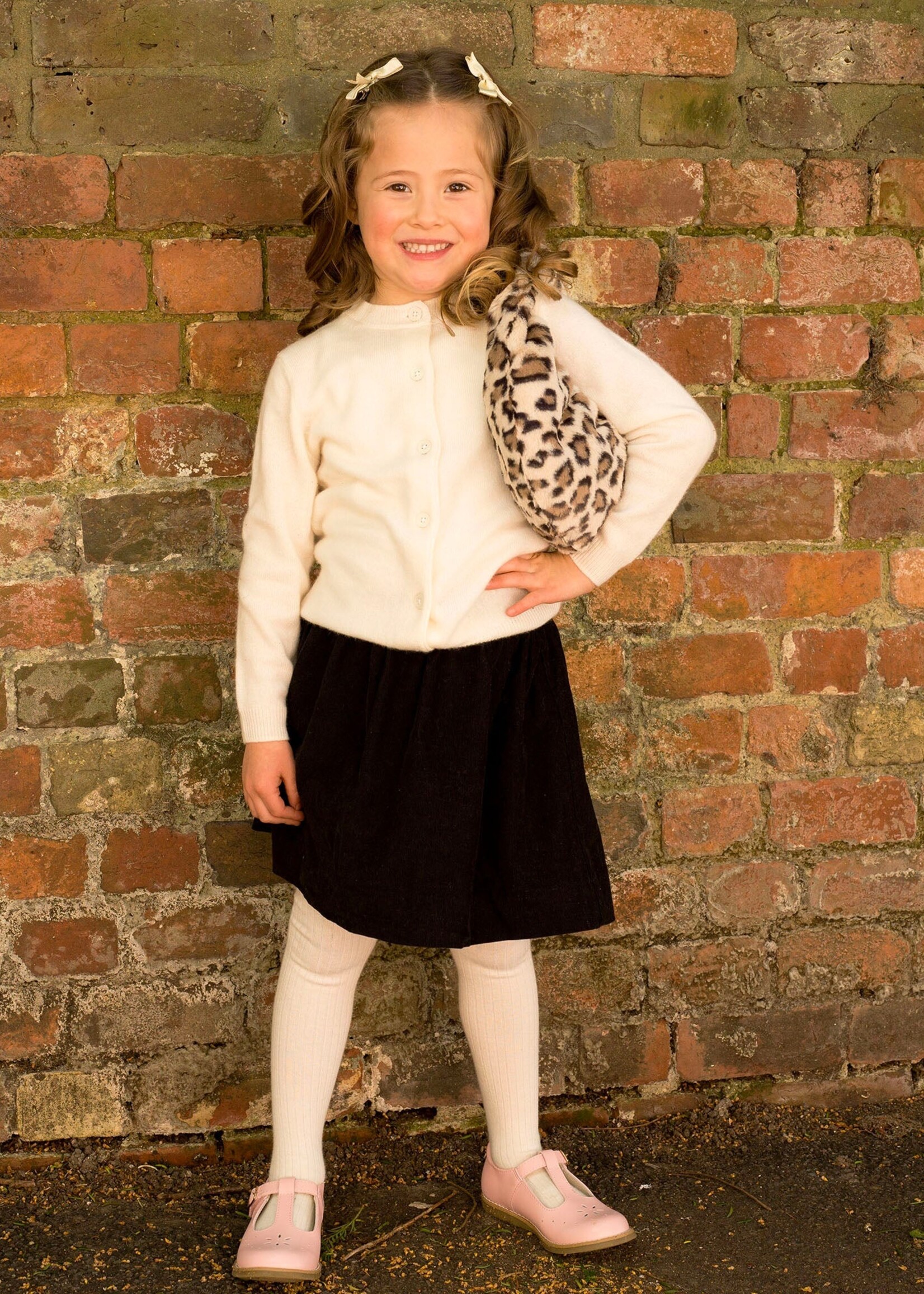 BROWN LEOPARD FAUX FUR BAG