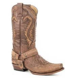 Boots-Men Stetson 12-020-6204-1641 Buford Brown Outlaw Harness