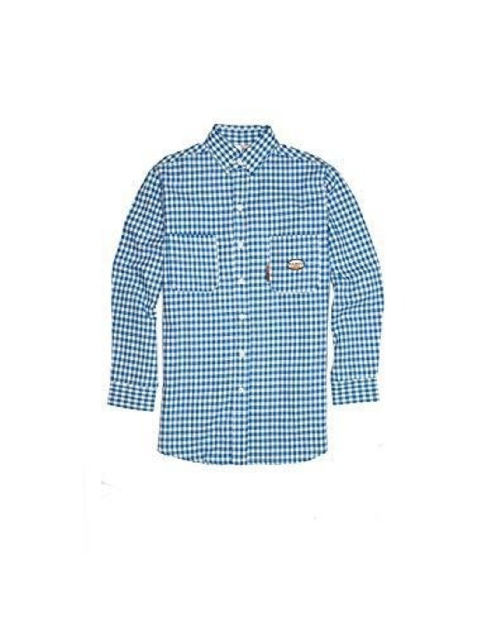 Tops-Men RASCO FR0824BL Flame Resistant WorkwearDress & Plaid Shirts