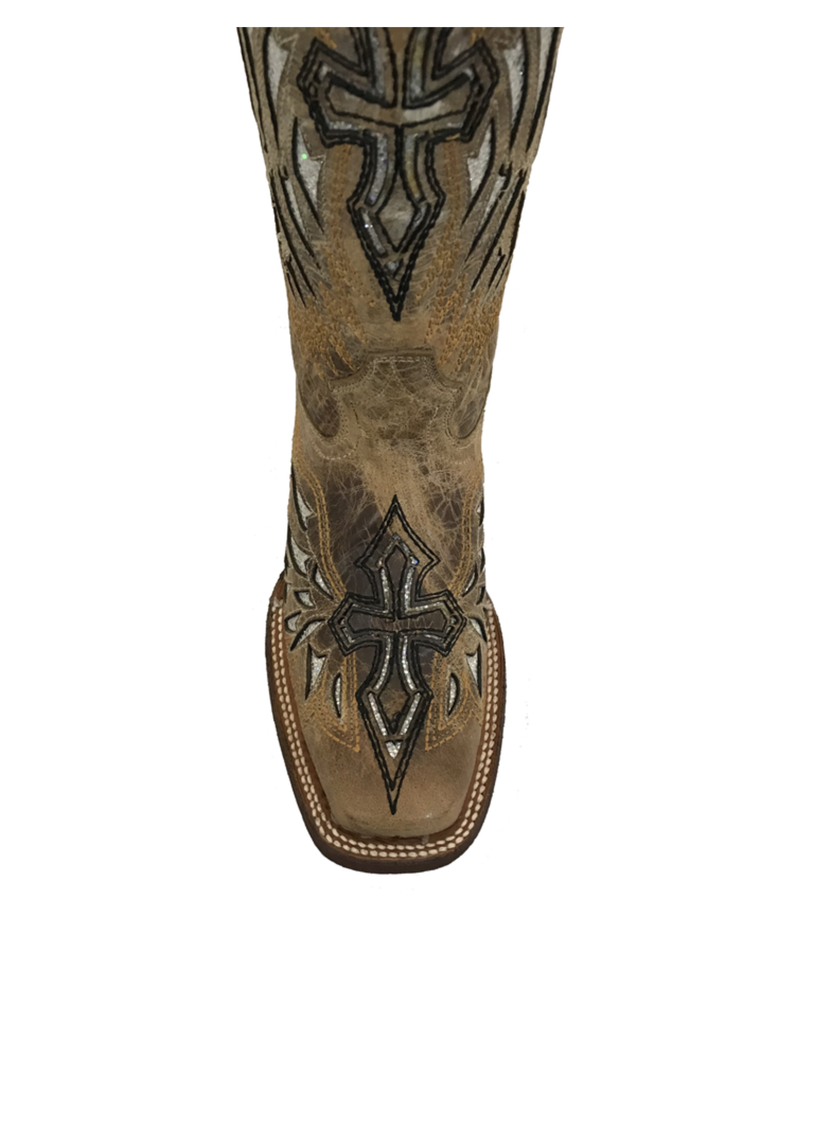 HEWLETT & DUNN F402 Silver Winged Cross Boot