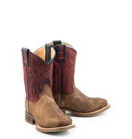 Ariat Kid/'s Brown American Flag Quickdraw Ventek Square Toe Boots 10027304