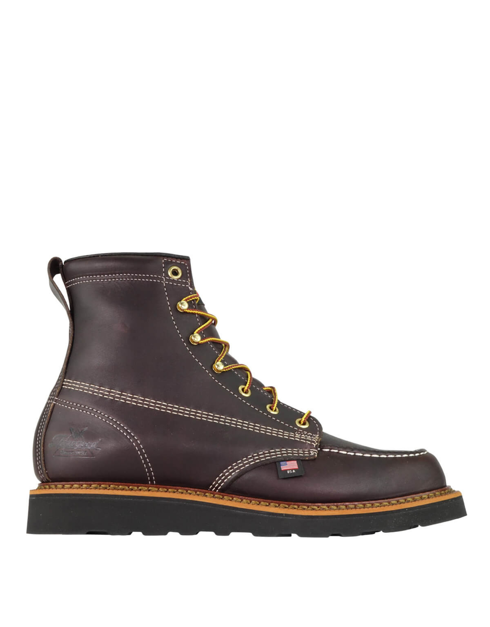 Boots-Men THOROGOOD 814-4266 American Heritage 6in Moc- Black Wedge
