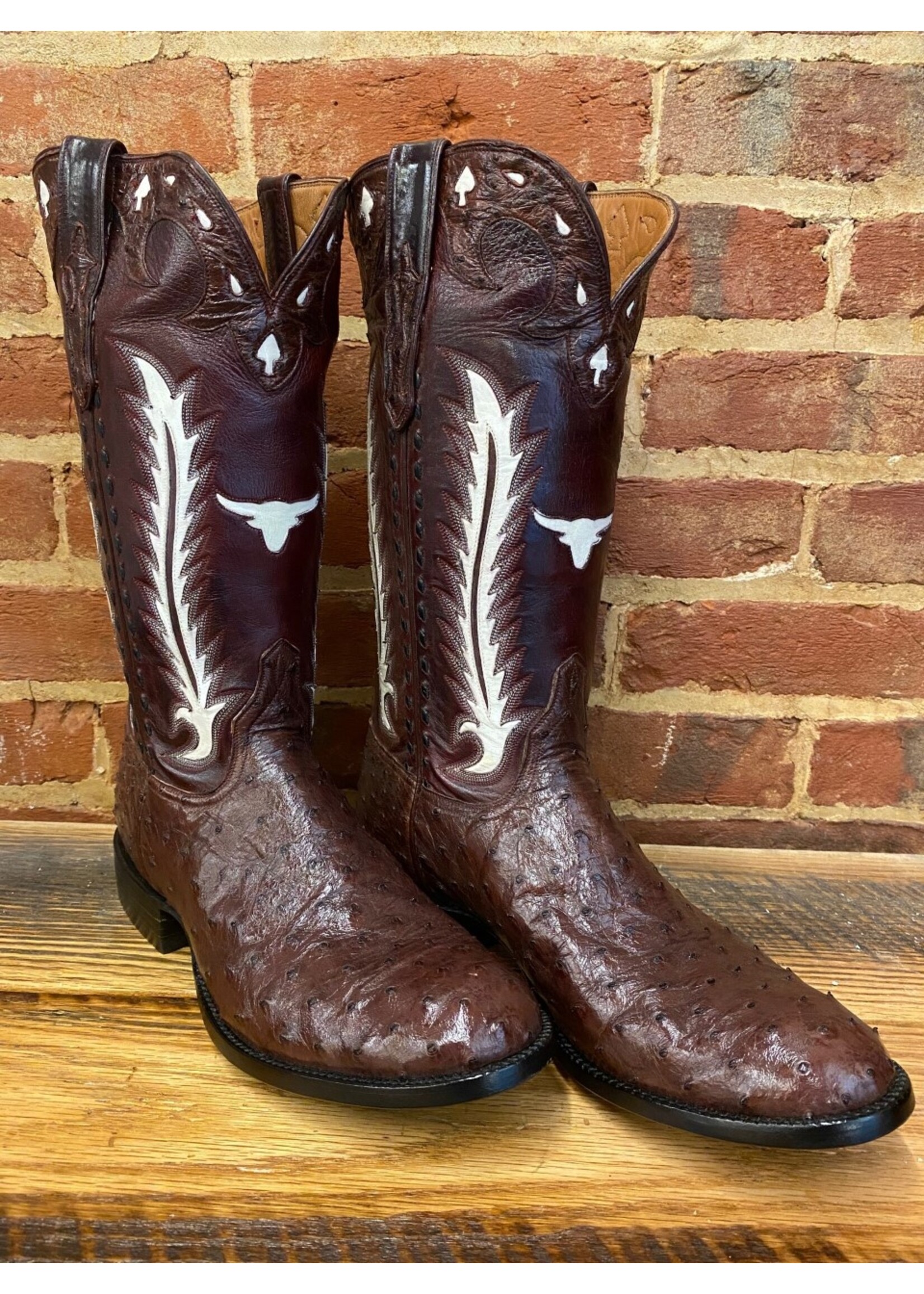 AMMONS 14422 Burgundy Full Quill 9.5 E Boot
