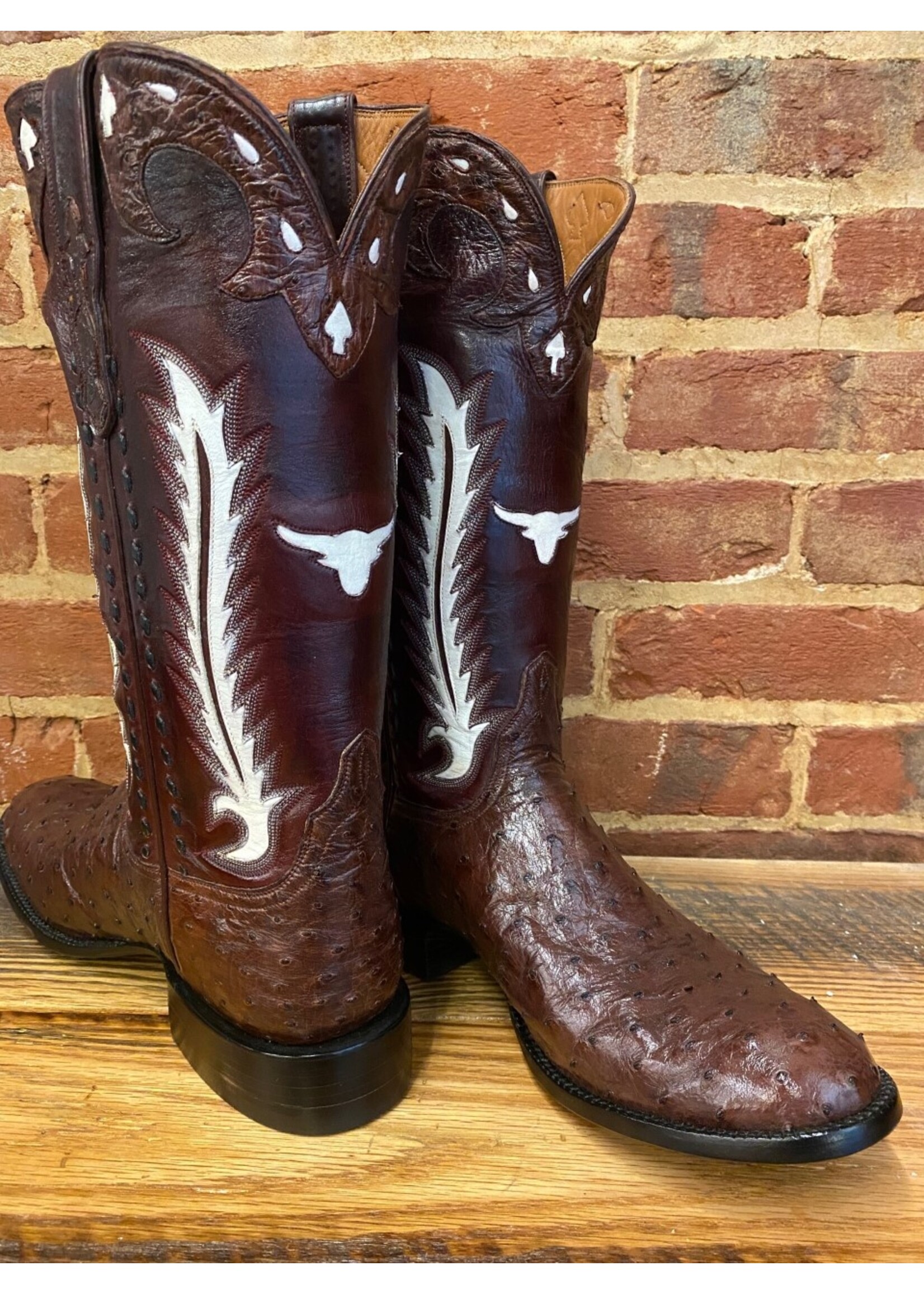 AMMONS 14422 Burgundy Full Quill 9.5 E Boot