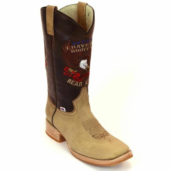 ライダー J-401N Country Western 1977 Rockin Leather Men's Distressed Brown Western Boot - Hewlett